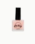 Oh Flossy Nail polish bottle for kids with black cap and peach nail polish