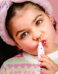 Oh-Flossy-Kids-Natural-Makeup-Lip-gloss-grapy-with-girl