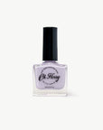 Oh Flossy Nail polish bottle for kids with black cap and purple nail polish