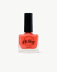 Oh Flossy Nail polish bottle for kids with black cap and red nail polish