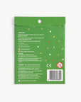 Back of Oh Flossy Wild Wonders nail stickers with jungle design and a green packaging
