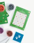 Oh Flossy Wild Wonder collection for kids including nail stickers, face paint sets, nail polish and animal footprint stencil.