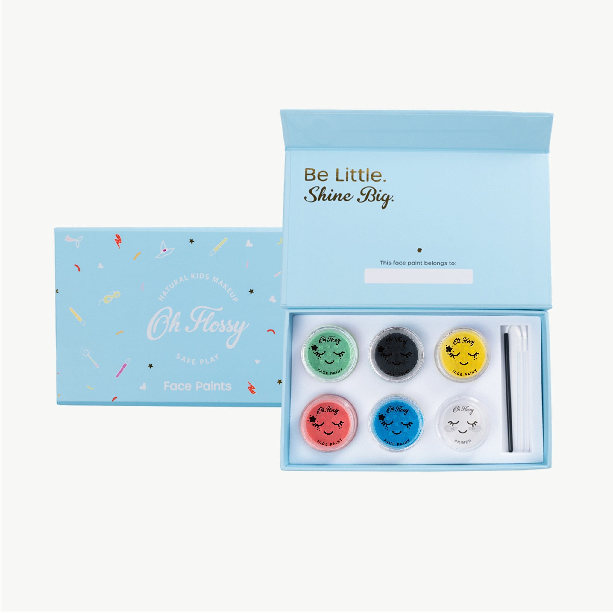 Oh-Flossy-Kids-Natural-Makeup-Cream-Face-Paint-Set-OpenNew