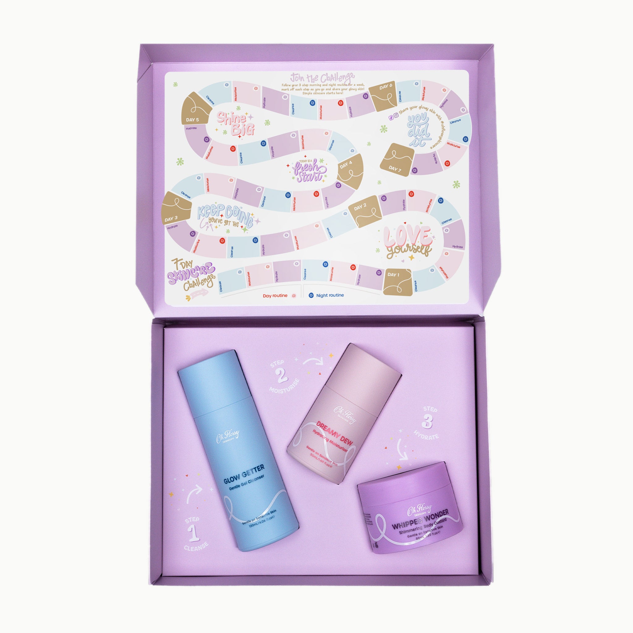 Oh-Flossy-Skincare-Kids-Glowing-Skin-Kit-Front-Open