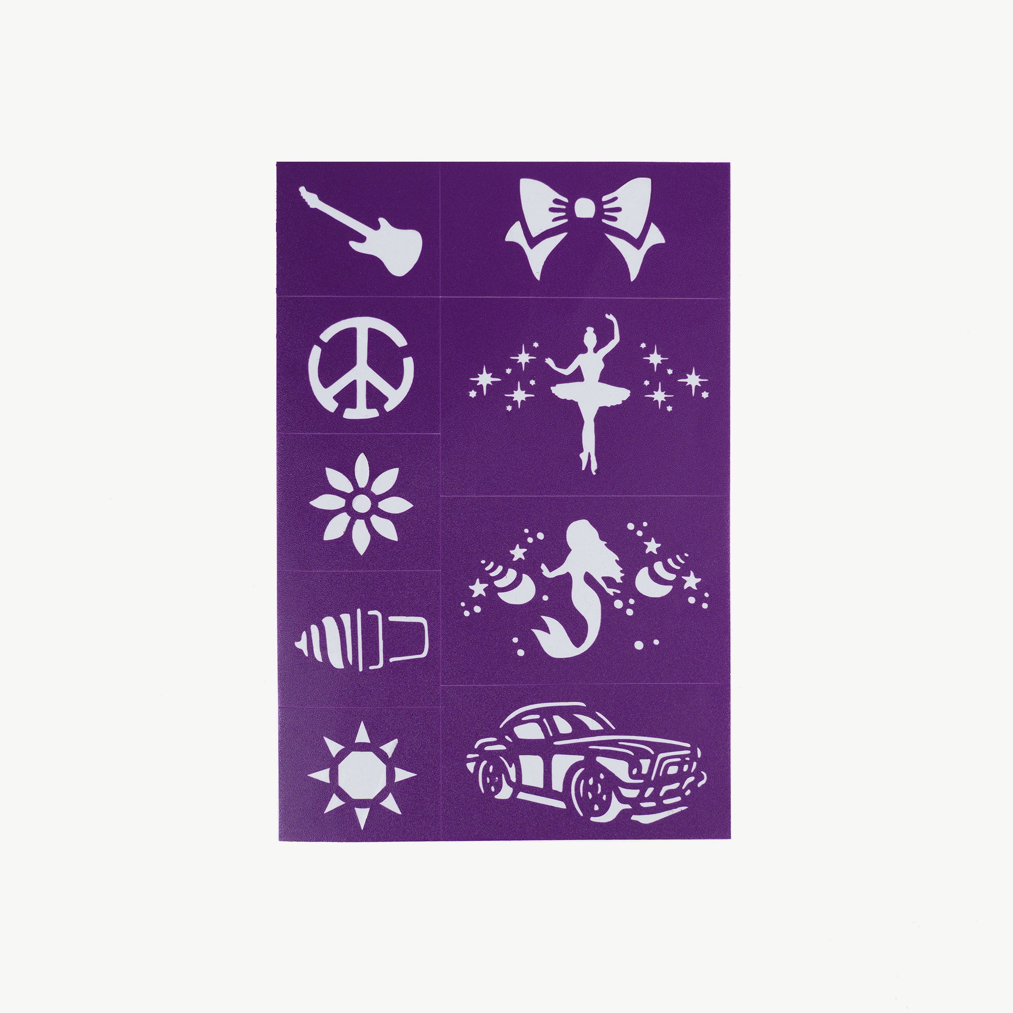 Oh Flossy Reusable Adhesive Face Paint &amp; Makeup Stencils - Purple